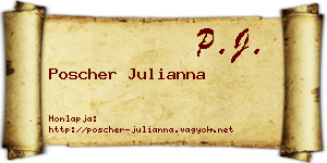 Poscher Julianna névjegykártya